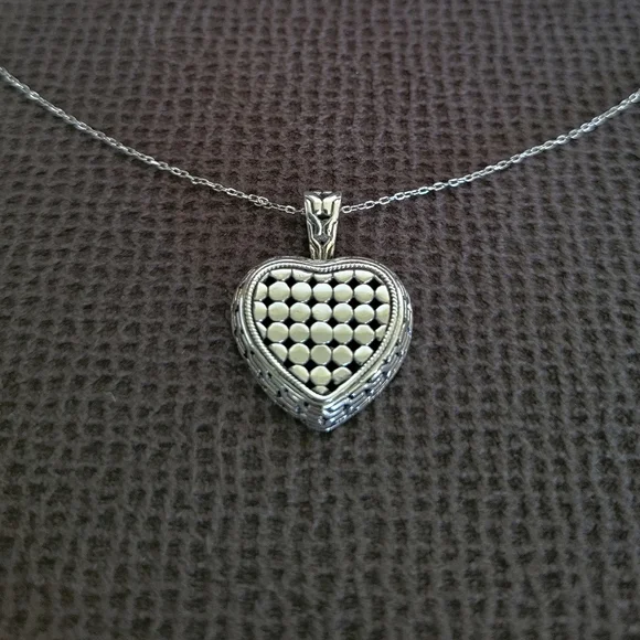 willowbird🪶 Silver🤍 Dotted Heart❤ Pendant Necklace - NWT - Picture 3 of 16